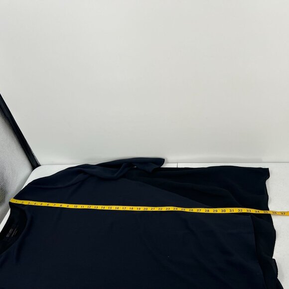 AllSaints 10 Black Roder Shift Dress Japanese Cloth Silk Viscose Minimalist - Picture 11 of 13